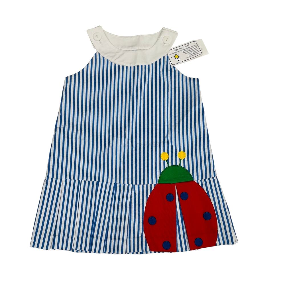 NWT Florence Eiseman 2T Seersucker Dress with Ladybug